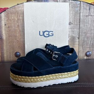 UGG Aubrey Ankle Sandal in Black